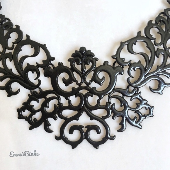 New Ornate Hollowed Out Vintage Vibe Statement Necklace Adjustable ~ Collar - Picture 7 of 16